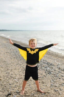 Super Bat Swimsuit (Size 3-4)-Great Pretenders (Creative Education Of Canada) 5 Super Bat Swimsuit (Size 3-4)-Great Pretenders (Creative Education Of Canada) -The Toy Maven Shop ceoc27193 4