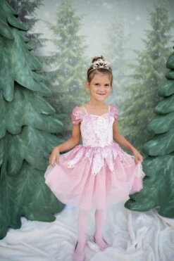 Holiday Ballerina Dress, Dusty Rose (Size 5-6)-Great Pretenders (Creative Education Of Canada)