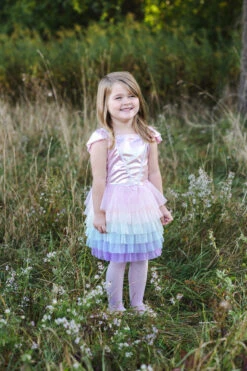 Rainbow Ruffle Tutu Dress-Great Pretenders (Creative Education Of Canada) -The Toy Maven Shop ceoc32125 2