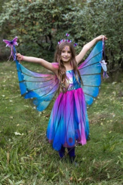 Blue Butterfly Twirl Dress With Wings And Headband (Size 5-6)-Great Pretenders (Creative Education Of Canada) 9 Blue Butterfly Twirl Dress With Wings And Headband (Size 5-6)-Great Pretenders (Creative Education Of Canada) -The Toy Maven Shop ceoc32545 7
