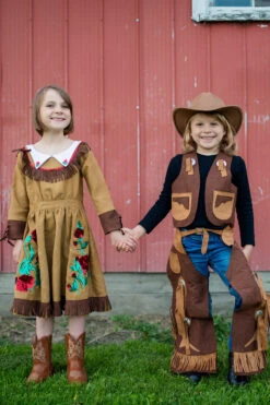 Cowboy Vest And Chaps (Size 7-8)-Great Pretenders (Creative Education Of Canada) -The Toy Maven Shop ceoc67107 2