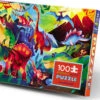 100 Pc Holographic Dinosaur World Puzzle-Crocodile Creek -The Toy Maven Shop croc79103 1