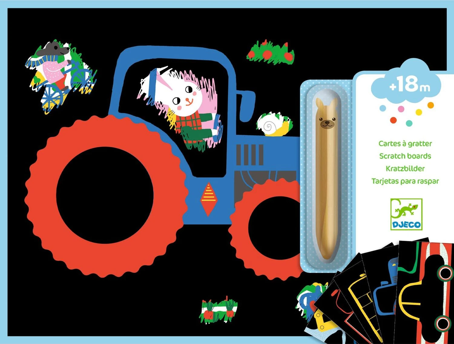 DJECO Learning about Vehicles Scratch Cards Activity-Djeco DJECO Learning About Vehicles Scratch Cards Activity-Djeco -The Toy Maven Shop djcodj00040