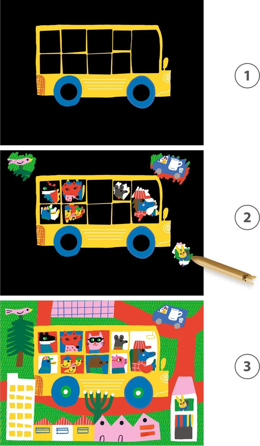 DJECO Learning about Vehicles Scratch Cards Activity-Djeco DJECO Learning About Vehicles Scratch Cards Activity-Djeco -The Toy Maven Shop djcodj00040 2