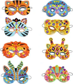 Diy Jungle Animal Masks-Djeco -The Toy Maven Shop djcodj07900 4
