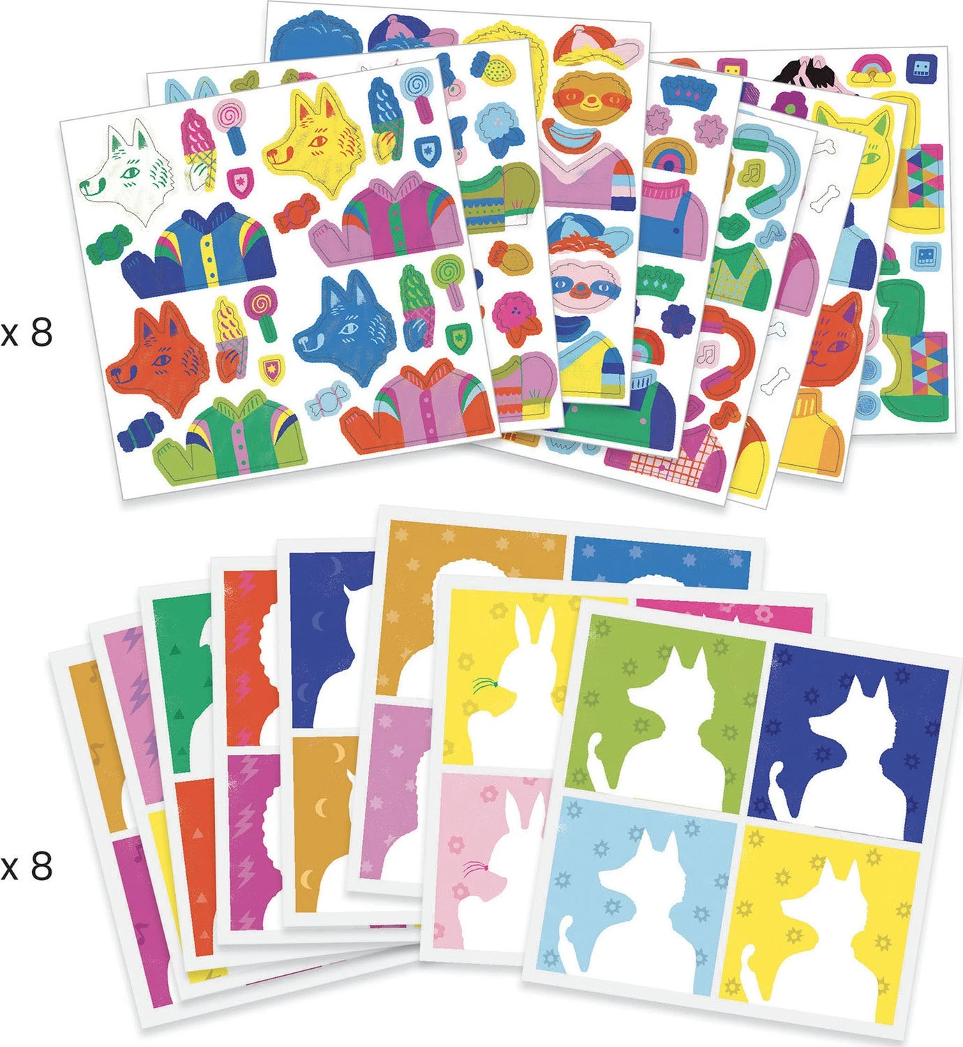 Totally Pop Inspired by Warhol Sticker Collage Art Kit-Djeco Totally Pop Inspired By Warhol Sticker Collage Art Kit-Djeco -The Toy Maven Shop djcodj09371 1