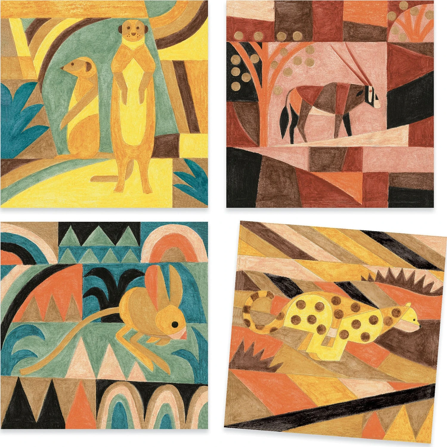 Desert Inspired by Klee Watercolor and Crayon Art Kit-Djeco Desert Inspired By Klee Watercolor And Crayon Art Kit-Djeco -The Toy Maven Shop djcodj09373 2