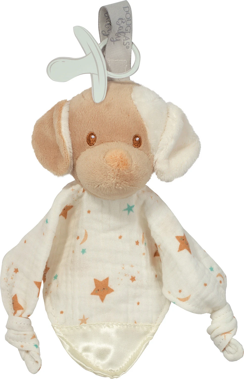 Auggie Tan Puppy Paci Lovey-Douglas Toys Auggie Tan Puppy Paci Lovey-Douglas Toys -The Toy Maven Shop doug6309