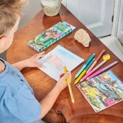 Dinosaur 6 Jumbo Double-Sided Pencils-eeBoo -The Toy Maven Shop eboodsdsr 1