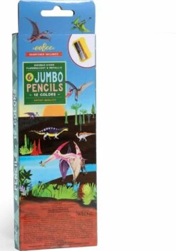 Dinosaur 6 Jumbo Double-Sided Pencils-eeBoo -The Toy Maven Shop eboodsdsr 4