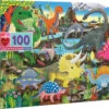 Land Of Dinosaurs 100 Piece Puzzle-eeBoo -The Toy Maven Shop eboopzdno