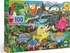 Land Of Dinosaurs 100 Piece Puzzle-eeBoo