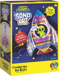 Glow In The Dark Sand Art Rocket Ship-Faber-Castell