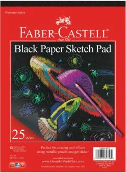 Black Paper Pad 9" X 12"-Faber-Castell