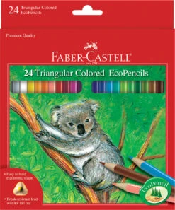 24 Triangular Colored EcoPencils-Faber-Castell