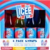 ICEE 4x6.1floz Syrup Watermelon/Lemon/Blue Rasperry/Cherry-Fizz Creations