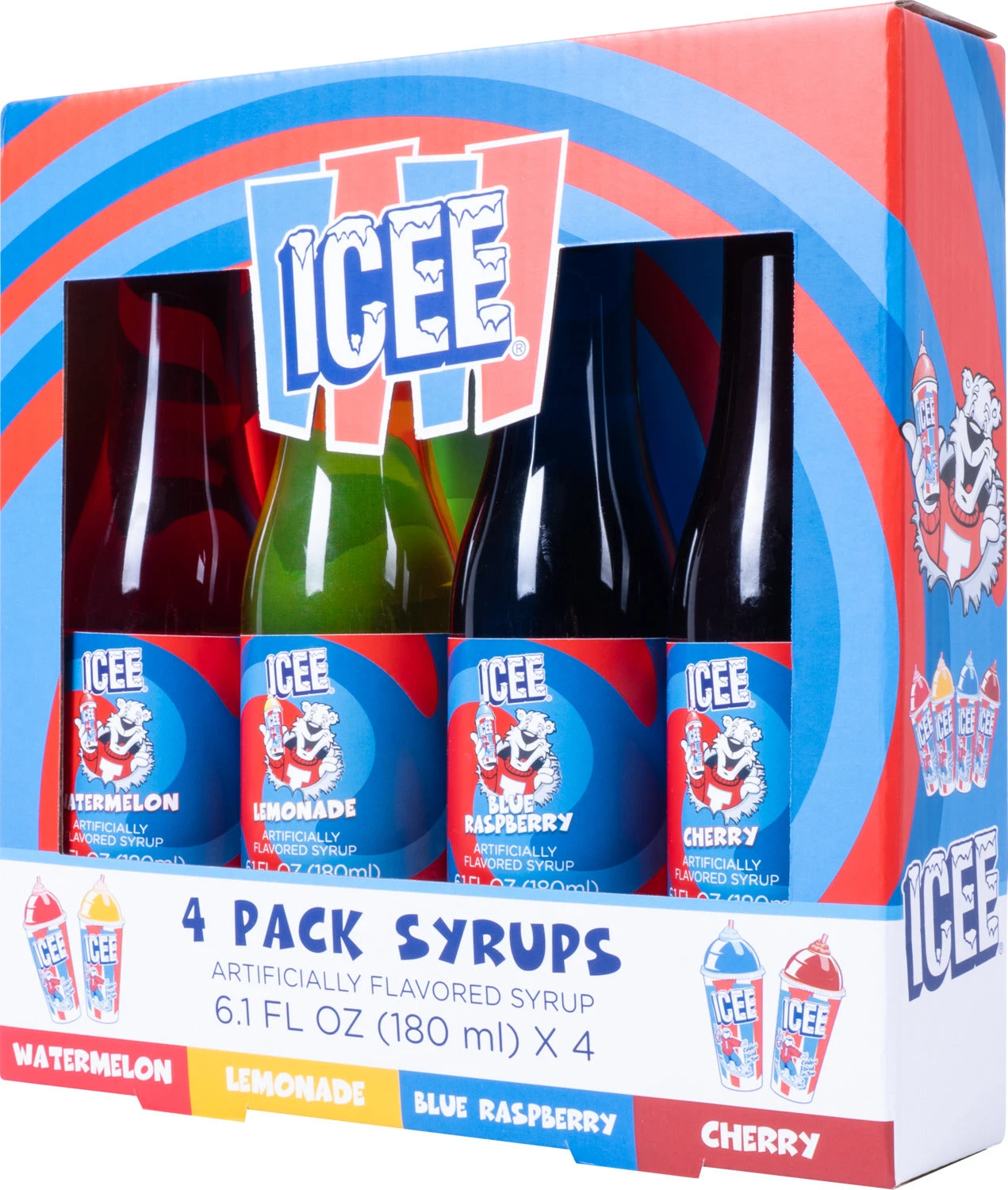ICEE 4x6.1floz Syrup Watermelon/Lemon/Blue Rasperry/Cherry-Fizz Creations ICEE 4x6.1floz Syrup Watermelon/Lemon/Blue Rasperry/Cherry-Fizz Creations -The Toy Maven Shop fizc300107 3