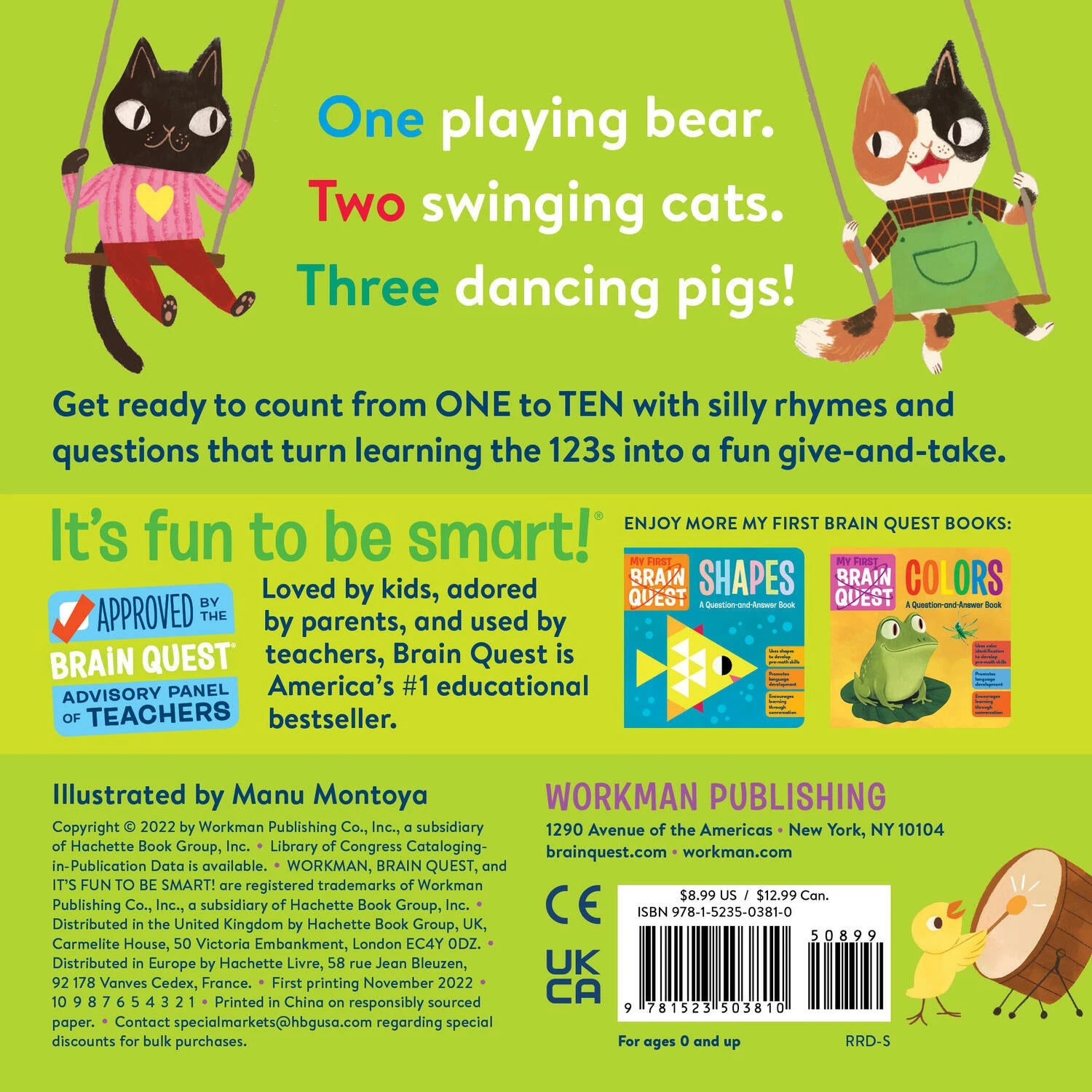 My First Brain Quest 123s: A Question-and-Answer Book-Artisan/Workman Publishing My First Brain Quest 123s: A Question-and-Answer Book-Artisan/Workman Publishing -The Toy Maven Shop hbog9781523503810 1