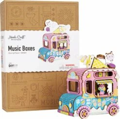 3D Wooden Puzzle Music Box - Moving Flavors-Hands Craft