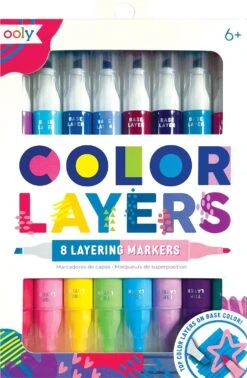 Color Layers Double-Ended Layering Markers (Set Of 8 / 16 Colors)-Ooly (International Arrivals)