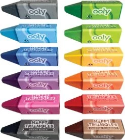 Happy Triangles Jumbo Crayons - Set Of 12-Ooly (International Arrivals) 6 Happy Triangles Jumbo Crayons - Set Of 12-Ooly (International Arrivals) -The Toy Maven Shop inar133107 4
