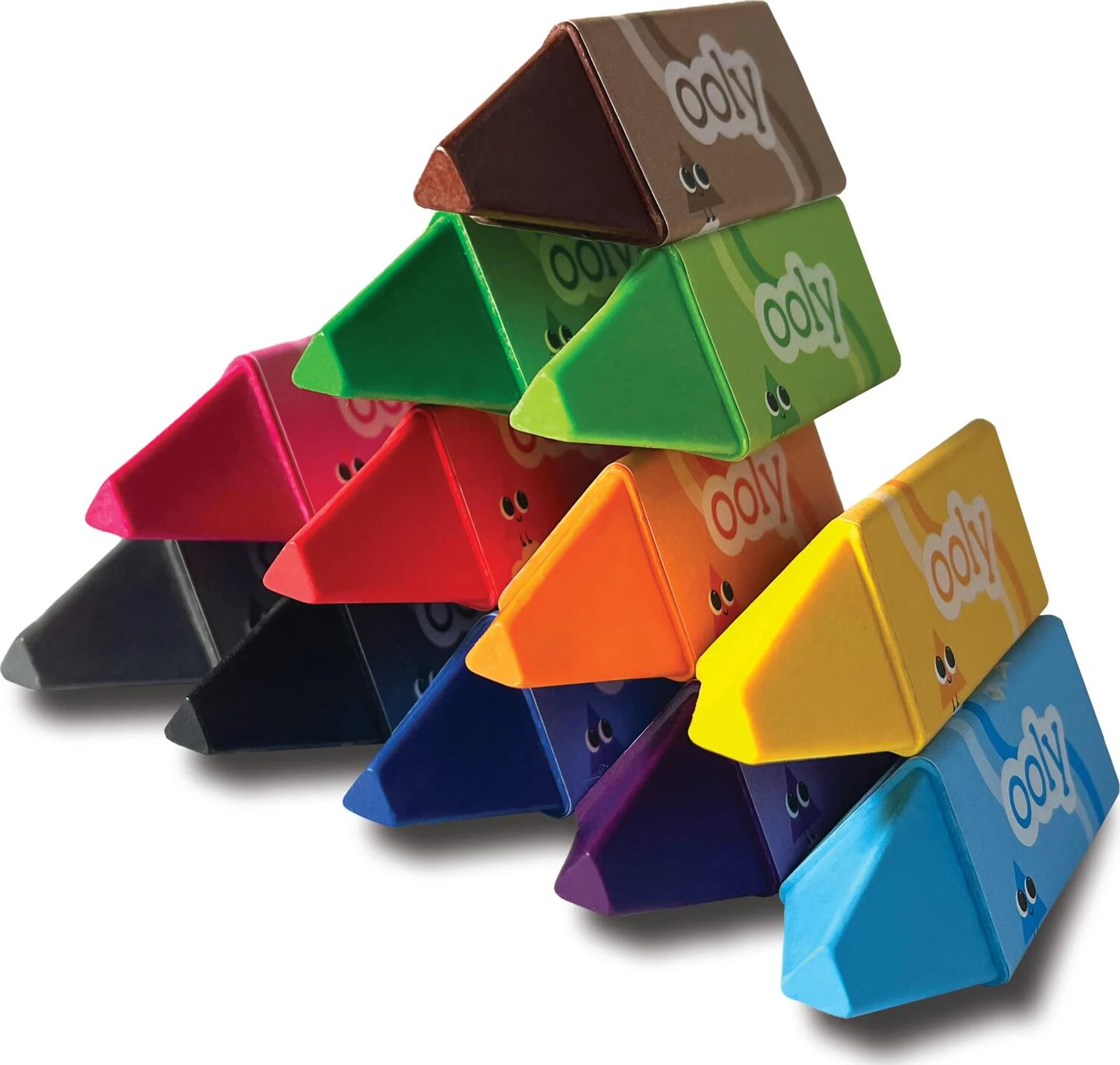 Happy Triangles Jumbo Crayons - Set of 12-Ooly (International Arrivals) Happy Triangles Jumbo Crayons - Set Of 12-Ooly (International Arrivals) -The Toy Maven Shop inar133107 5