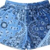 Bandana Denim Plush Shorts (Medium)-iScream