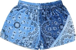 Bandana Denim Plush Shorts (Medium)-iScream