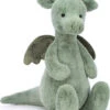 Bashful Dragon (Giant)-Jellycat -The Toy Maven Shop jcatbasg1dgn