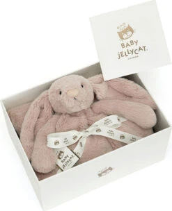 Bashful Luxe Bunny Blankie (Pink)-Jellycat