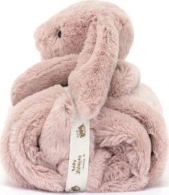 Bashful Luxe Bunny Blankie (Pink)-Jellycat -The Toy Maven Shop jcatblnk4ros 3