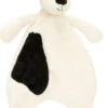Bashful Black And Cream Puppy Comforter-Jellycat