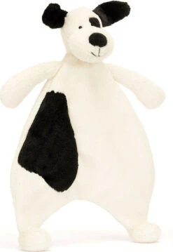 Bashful Black And Cream Puppy Comforter-Jellycat