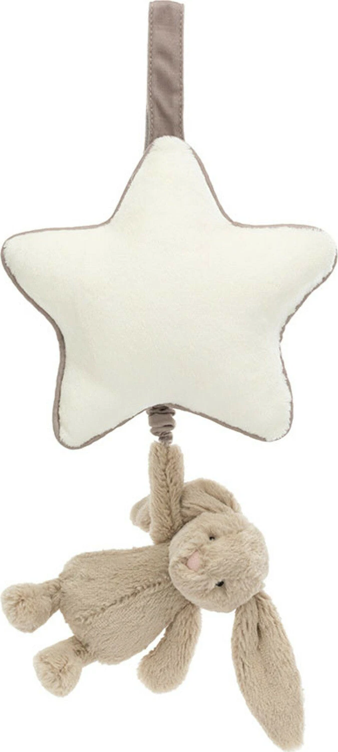 Bashful Bunny Musical Pull-Jellycat Bashful Bunny Musical Pull-Jellycat -The Toy Maven Shop jcatmp4b