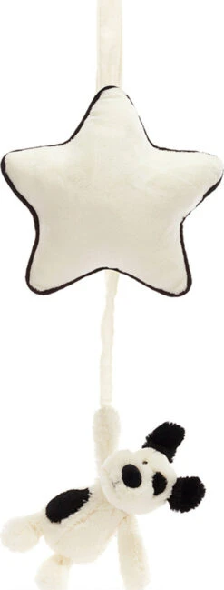 Bashful Black And Cream Puppy Musical Pull-Jellycat
