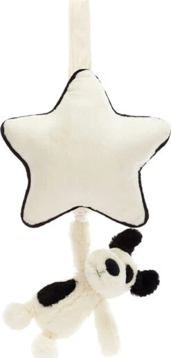Bashful Black And Cream Puppy Musical Pull-Jellycat -The Toy Maven Shop jcatmp4bcp 3