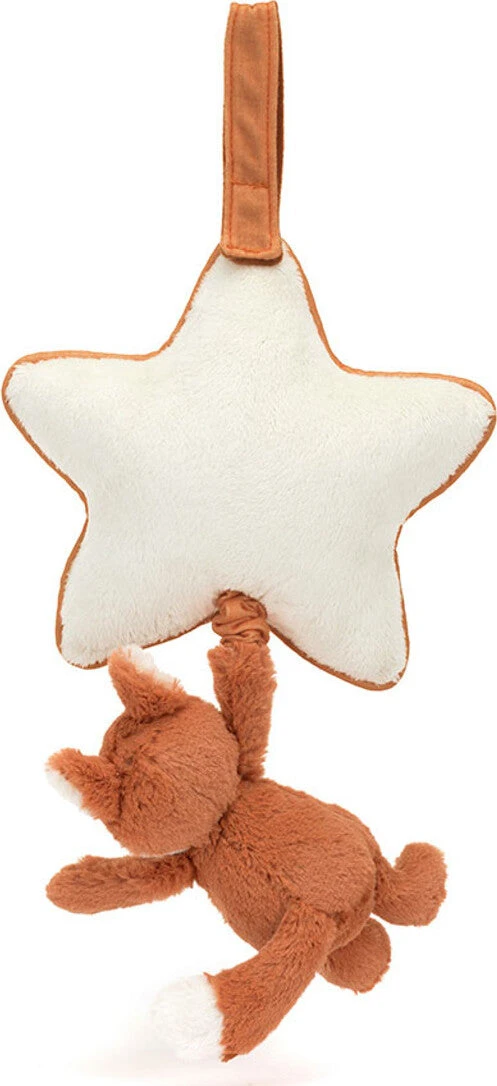 Bashful Fox Cub Musical Pull-Jellycat Bashful Fox Cub Musical Pull-Jellycat -The Toy Maven Shop