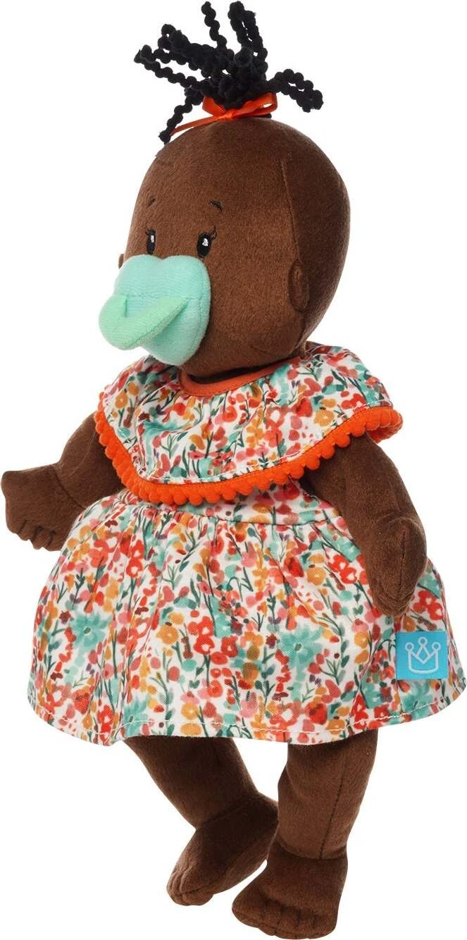 Baby Stella Brown with Black Wavy Hair-Manhattan Toy Baby Stella Brown With Black Wavy Hair-Manhattan Toy -The Toy Maven Shop man164130 1