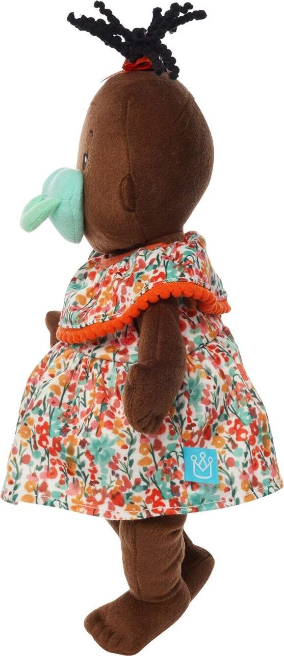 Baby Stella Brown with Black Wavy Hair-Manhattan Toy Baby Stella Brown With Black Wavy Hair-Manhattan Toy -The Toy Maven Shop man164130 2