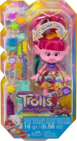 Mattel Trolls 3 Band Together HAIR-TASTIC Queen Poppy-Mattel
