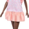 Barbie Fashionistas Doll #216 With Tall Body, Black Straight Hair & Peach Dress, 65th Anniversary-Barbie 1 Barbie Fashionistas Doll #216 With Tall Body, Black Straight Hair & Peach Dress, 65th Anniversary-Barbie -The Toy Maven Shop matlhrh14