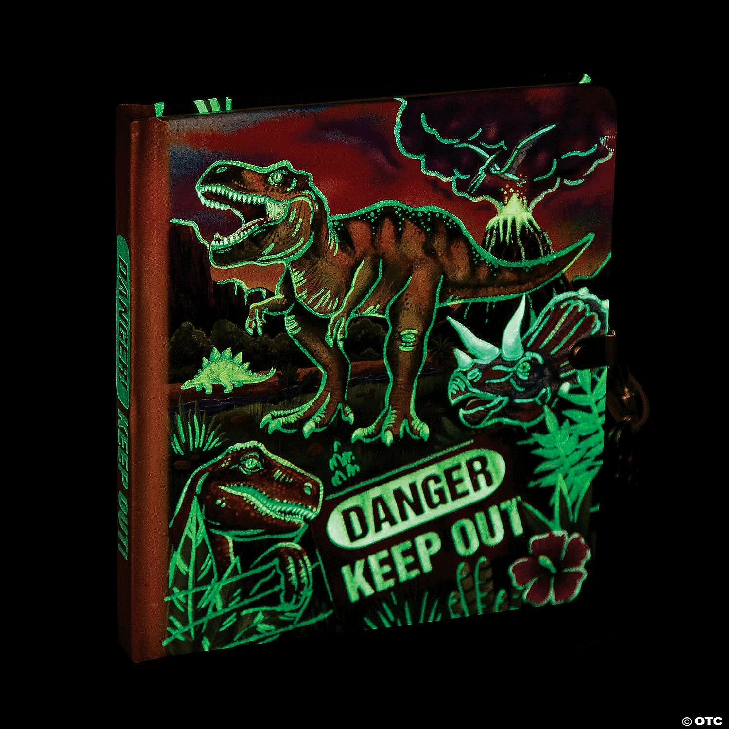 Glow-in-the-Dark Dinosaur Diary-MindWare Glow-in-the-Dark Dinosaur Diary-MindWare -The Toy Maven Shop mndw14109242 1