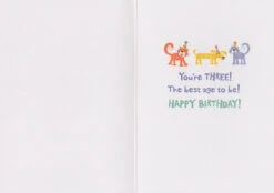 Age 3 Foil Birthday Card-Peaceable Kingdom