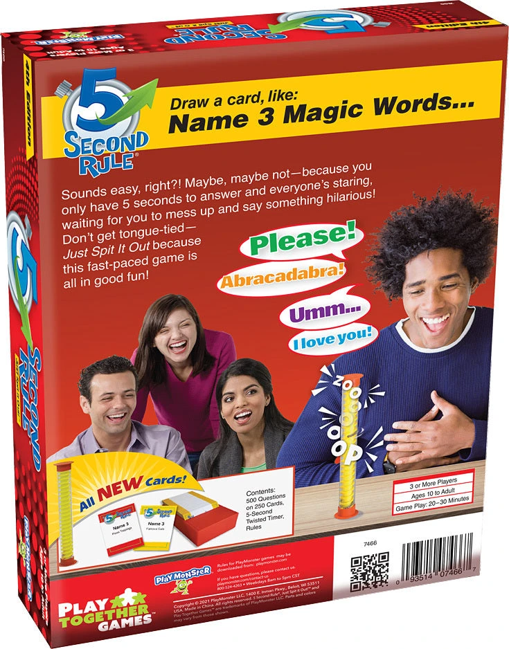 5 Second Rule 4th Edition-PlayMonster 5 Second Rule 4th Edition-PlayMonster -The Toy Maven Shop patc7466 1