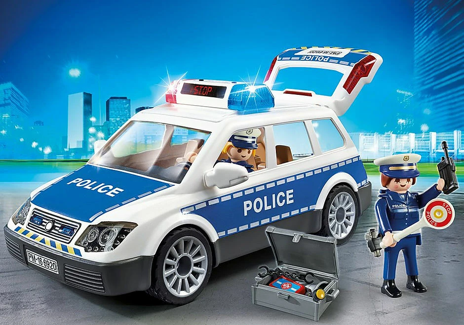 Squad Car with Lights and Sound-Playmobil Squad Car With Lights And Sound-Playmobil -The Toy Maven Shop plmb6920 1