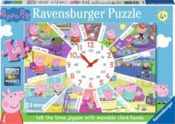 Peppa Pig Tell The Time (60 Piece Clock Puzzle)-Ravensburger