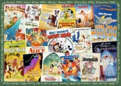 Disney Vintage Movie Posters (1000 Piece Puzzle)-Ravensburger