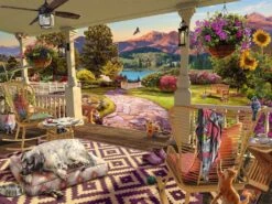 Cozy Front Porch (750 Pc Large Format)-Ravensburger -The Toy Maven Shop rave17457 1