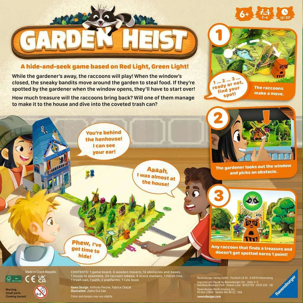 Ravensburger Garden Heist Board Game – Family Fun Hide and Seek with Raccoons-Ravensburger Ravensburger Garden Heist Board Game – Family Fun Hide And Seek With Raccoons-Ravensburger -The Toy Maven Shop rave22690 1