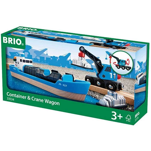 Freight Ship and Crane-BRIO Freight Ship And Crane-BRIO -The Toy Maven Shop rave33534